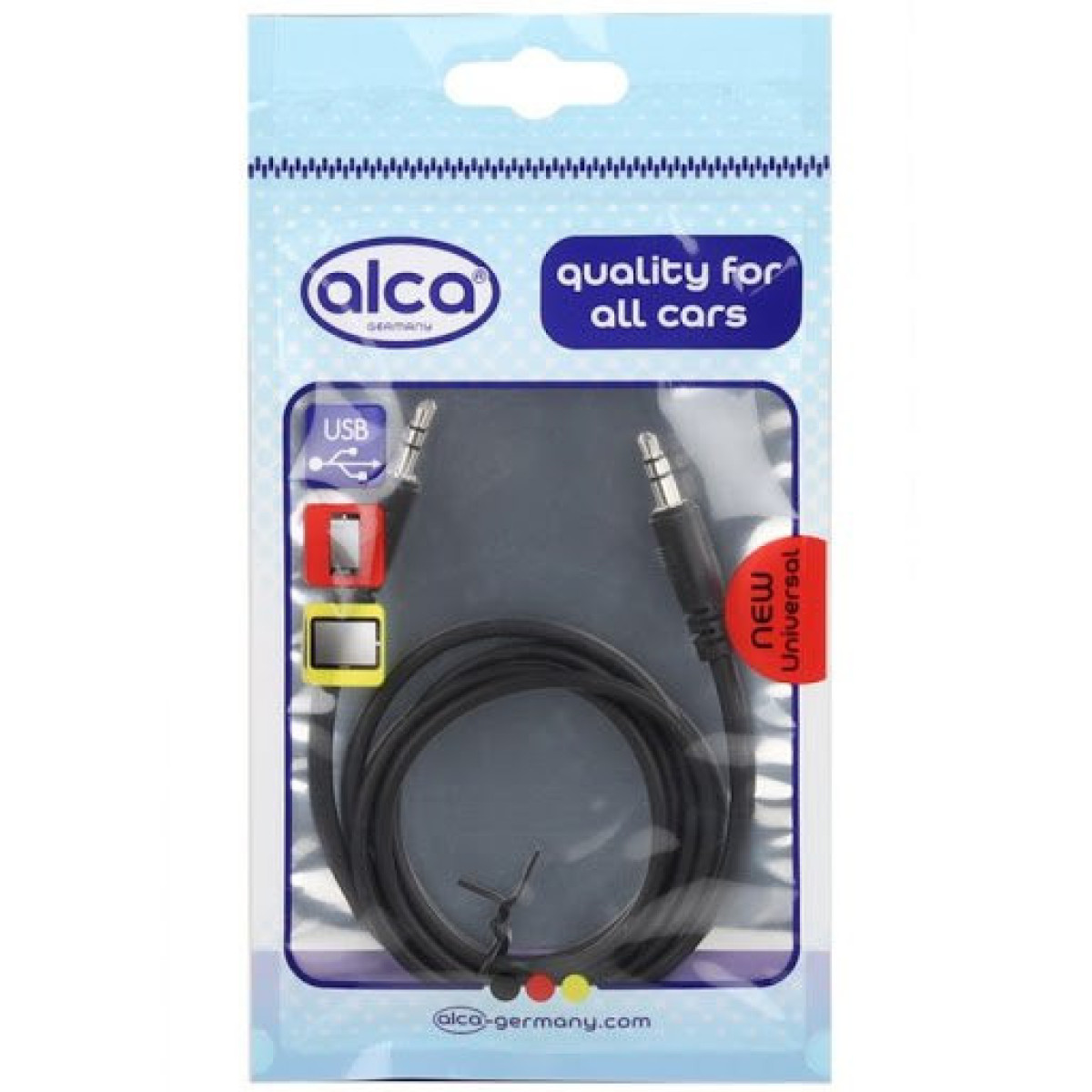 ALCA audio kabelis AUX 3,5 mm, 100 cm garš, melns