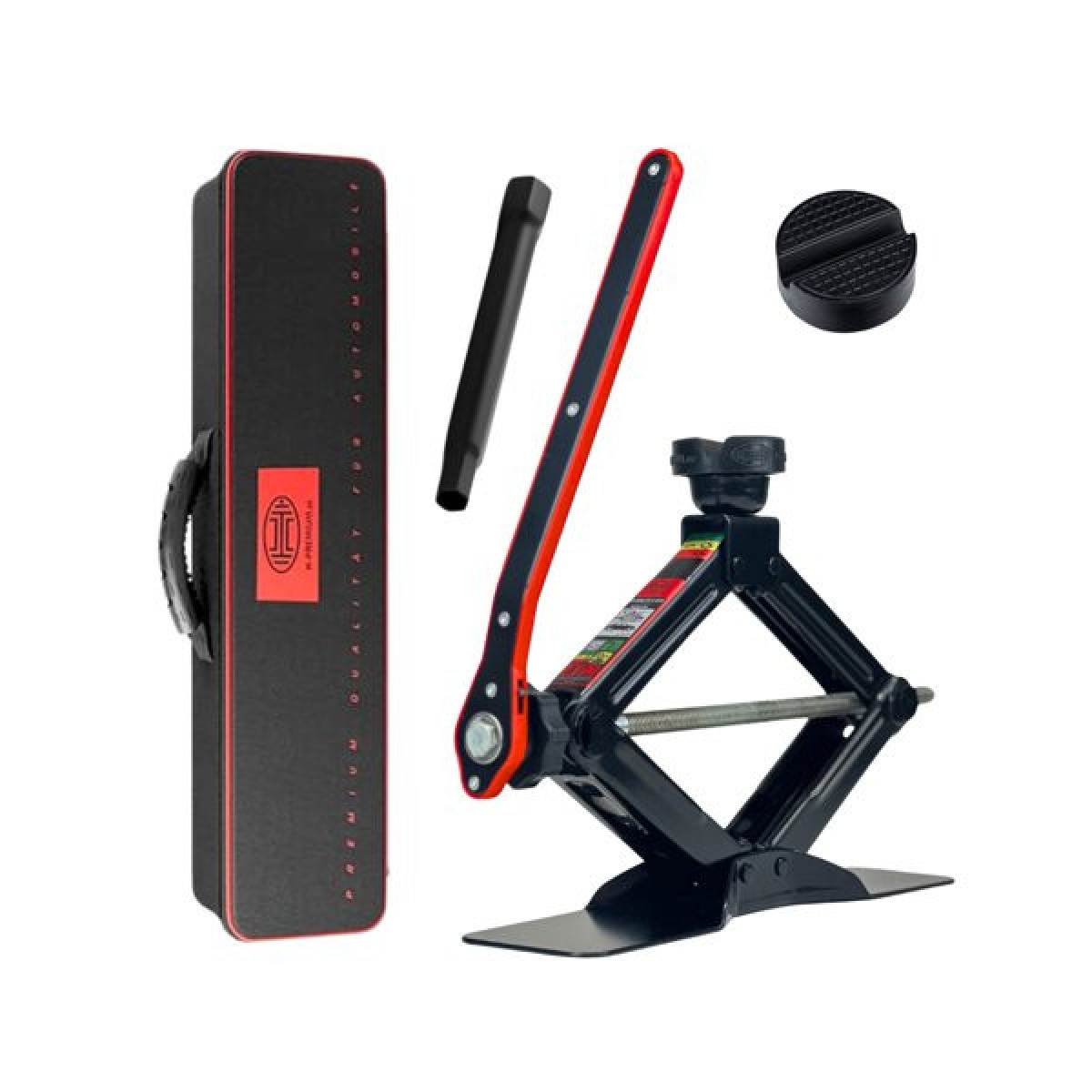 ALCA HYENER Premium šķērveida pacēlājs ar apaļu balstu, 1,5 T "Melnā versija" 