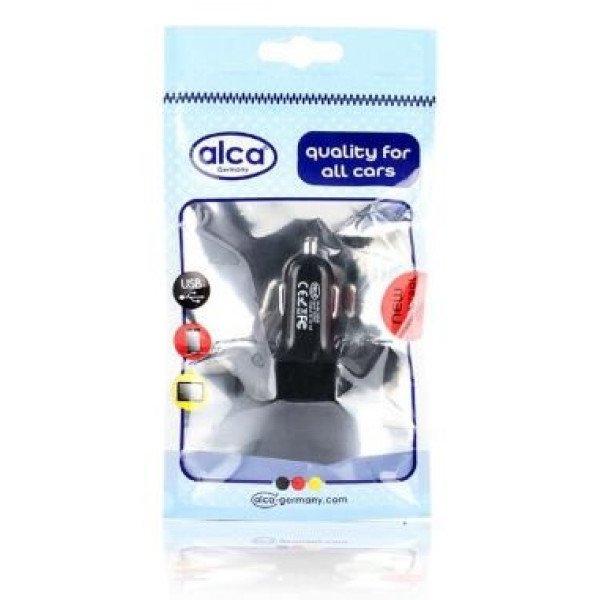 ALCA lādētājs 3xUSB 12/24V 2.1A, melns