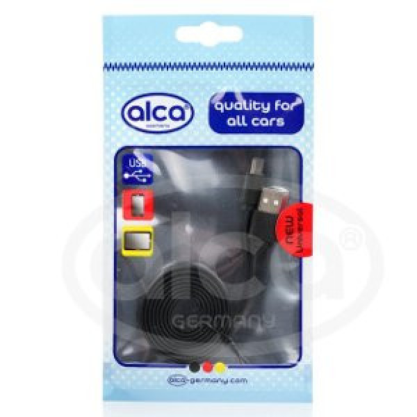 ALCA kabelis Type-C USB 2.0, melns, 100 cm garš (viedtālruņiem, planšetdatoriem, piemēram, Samsung)