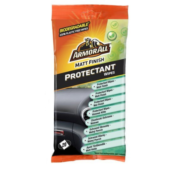 ARMORALL Dash matt flow wipes, Salvetes plastmasai, vinilam, matētas, 20 gab.