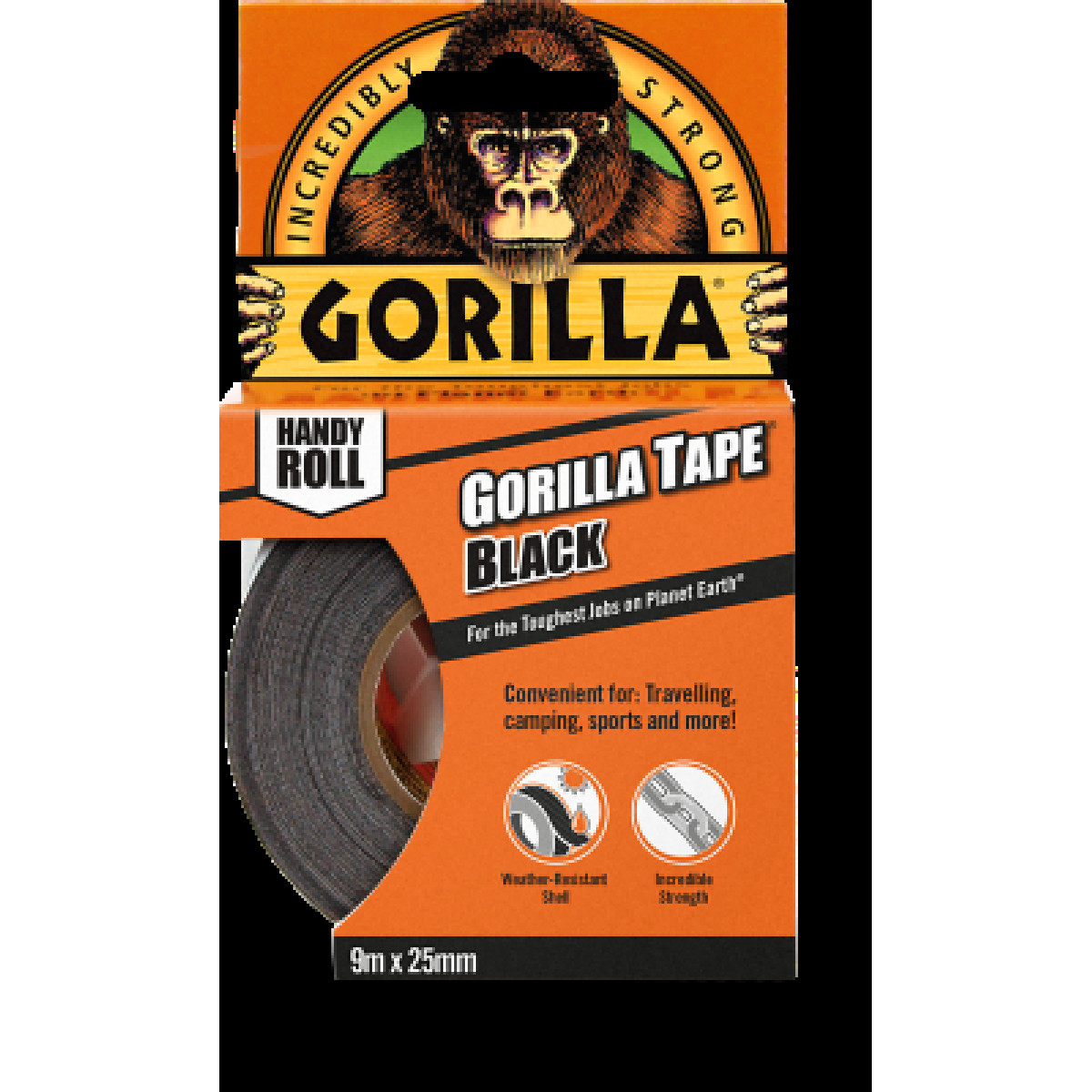 Gorilla Handy Roll Tape, līmlente, 9m x 25mm Gorilla Handy Roll Tape, līmlente, 9m x 25mm