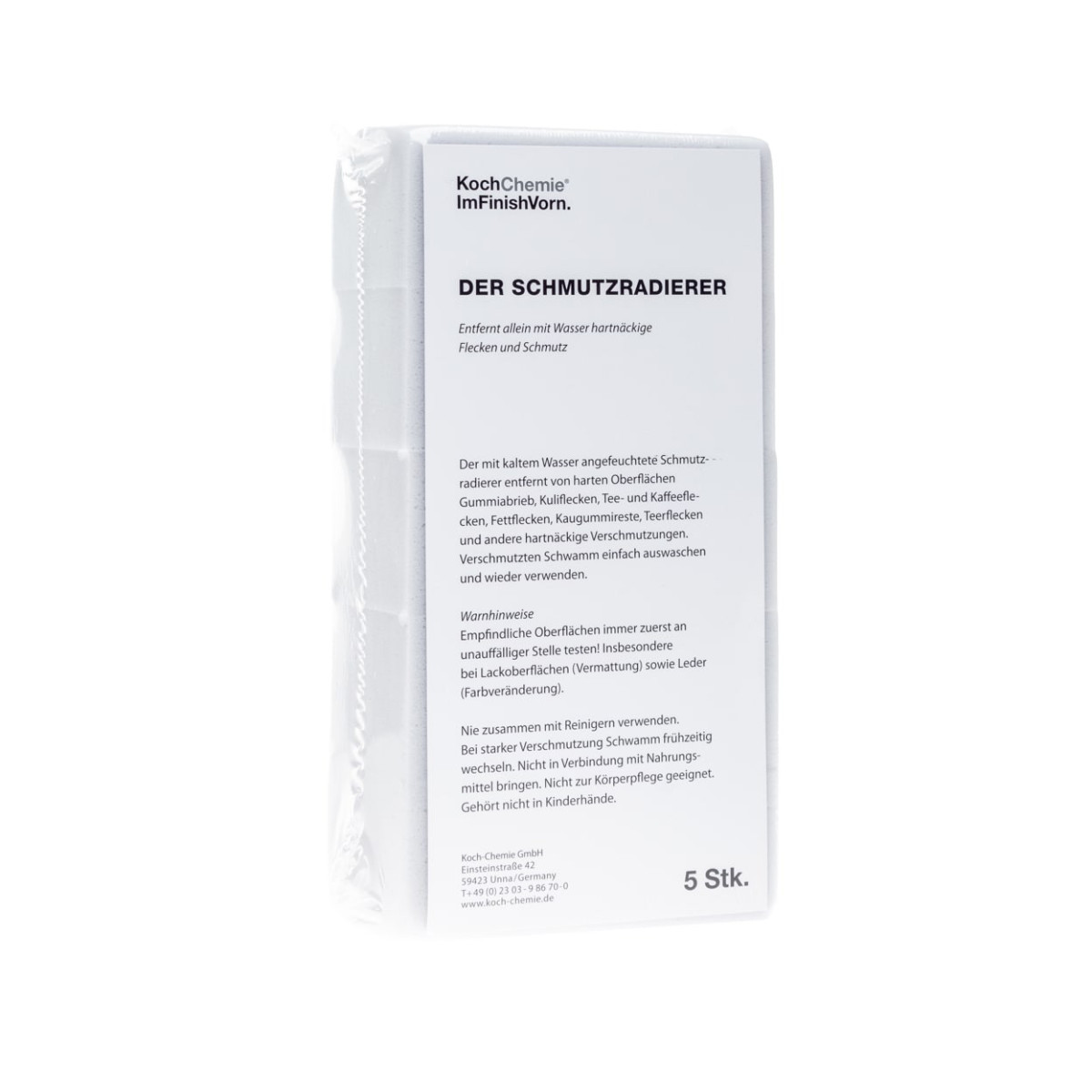 KOCH CHEMIE Melamin sponge set of 5, melamīna sūkļi, 5 gab.