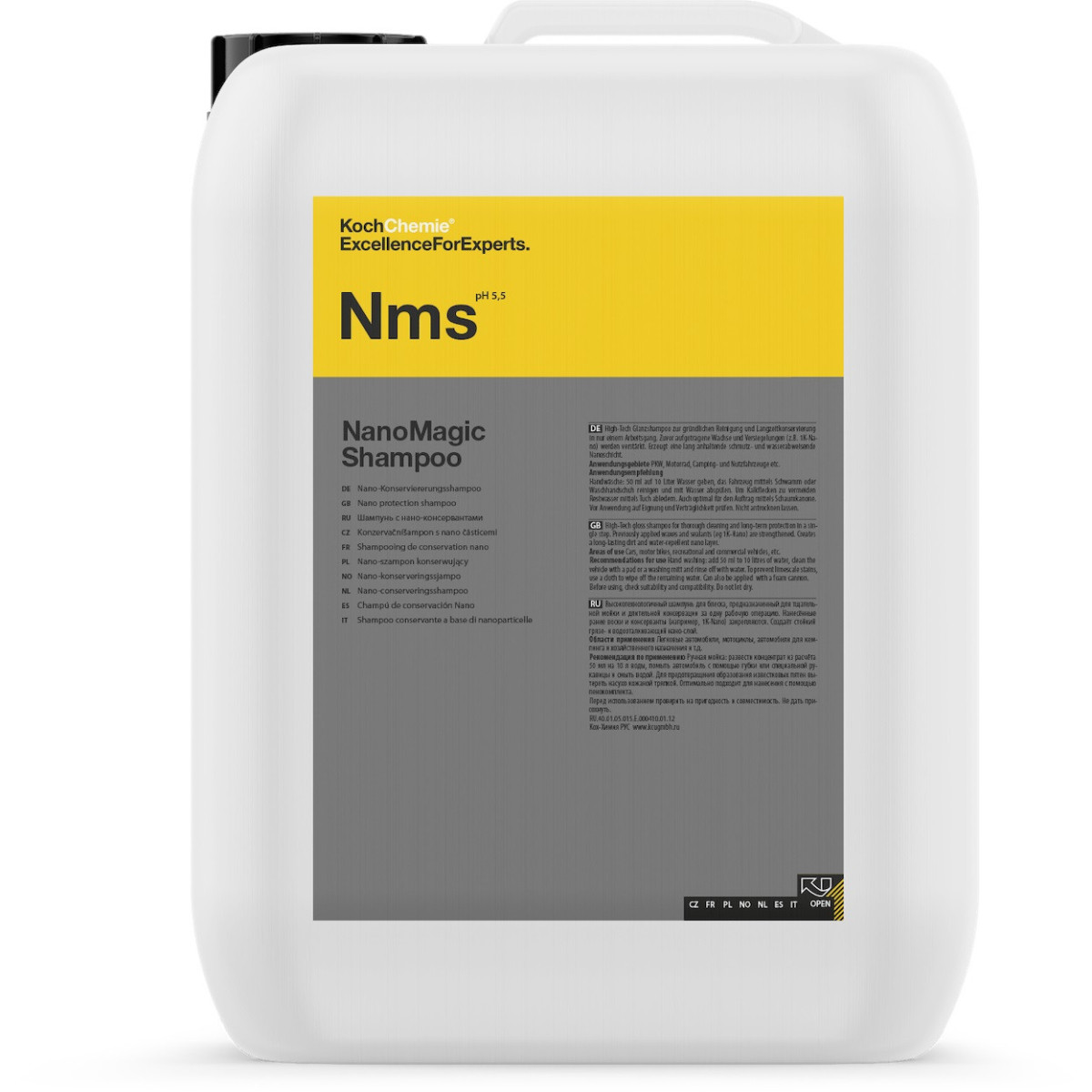 KOCH CHEMIE Nano Magic Shampoo Nms, šampūns ar nanotehnoloģijām, 10L KOCH CHEMIE Nano Magic Shampoo Nms, šampūns ar nanotehnoloģijām, 10L