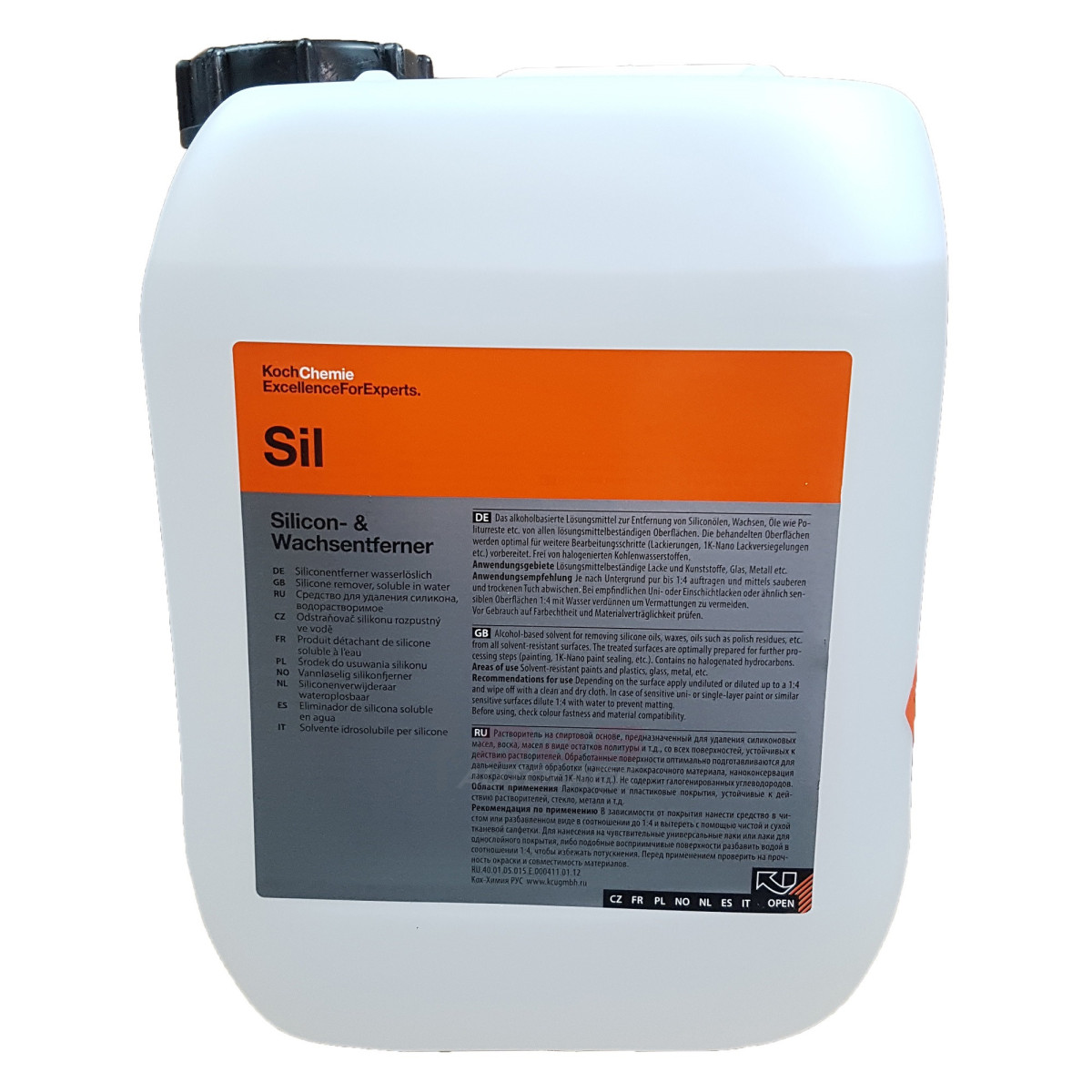 KOCH CHEMIE Silicon&Wax Remover, uz spirta bāzes veidots silikona noņēmējs, 5L KOCH CHEMIE Silicon&Wax Remover, uz spirta bāzes veidots silikona noņēmējs, 5L