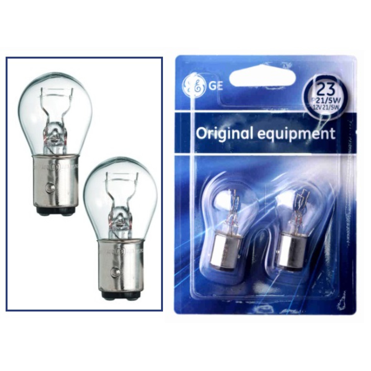 Spuldze 12V 21/5W BAY15d P21/5W BL GE 1077 17130, 2 gab.