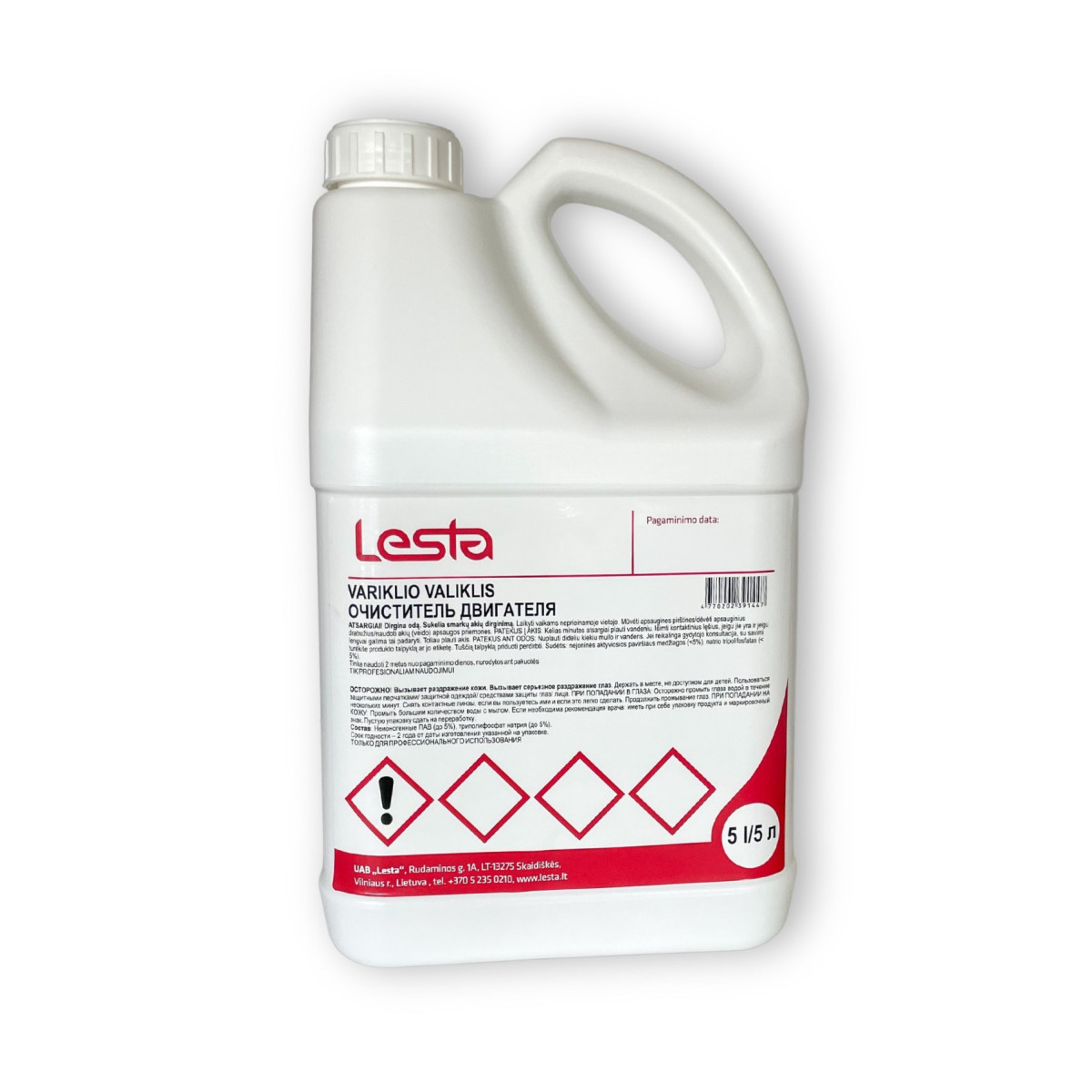 LESTA Concentrated Engine Cleaner, koncentrēts dzinēja tīrīšanas līdzeklis, 5l