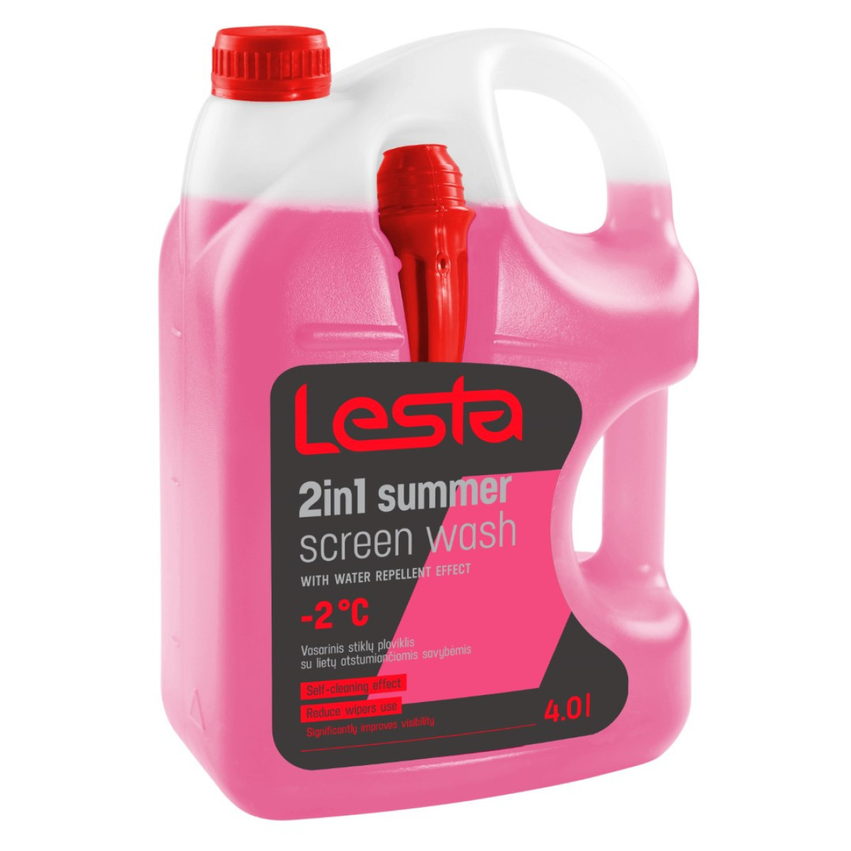 LESTA Windscreen Washer Fluid 2In1 -2°C, vējstiklu mazgāšanas šķidrums, 4 L