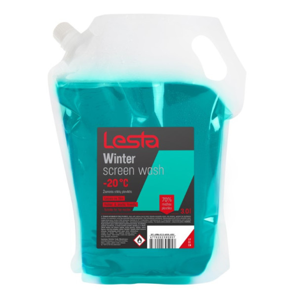 LESTA Windscreen Washer Fluid -20°C, vējstiklu mazgāšanas šķidrums, 3 l