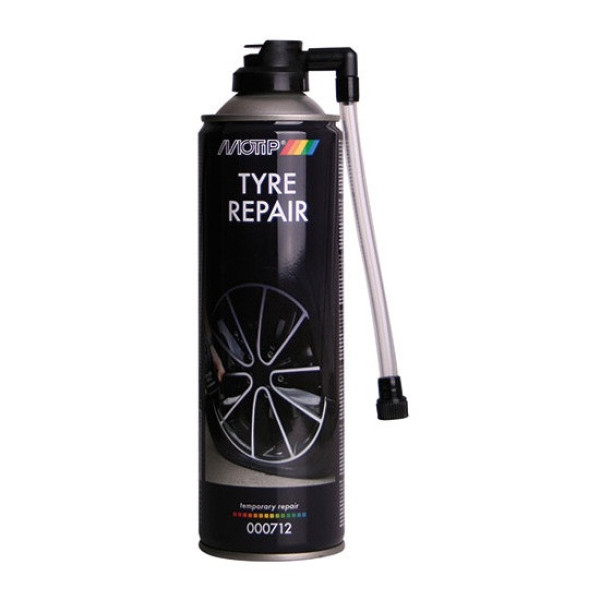 MOTIP Tyre Leaks, Riepu piepūšanas līdzeklis pret riepu noplūdēm, aerosols, 500 ml