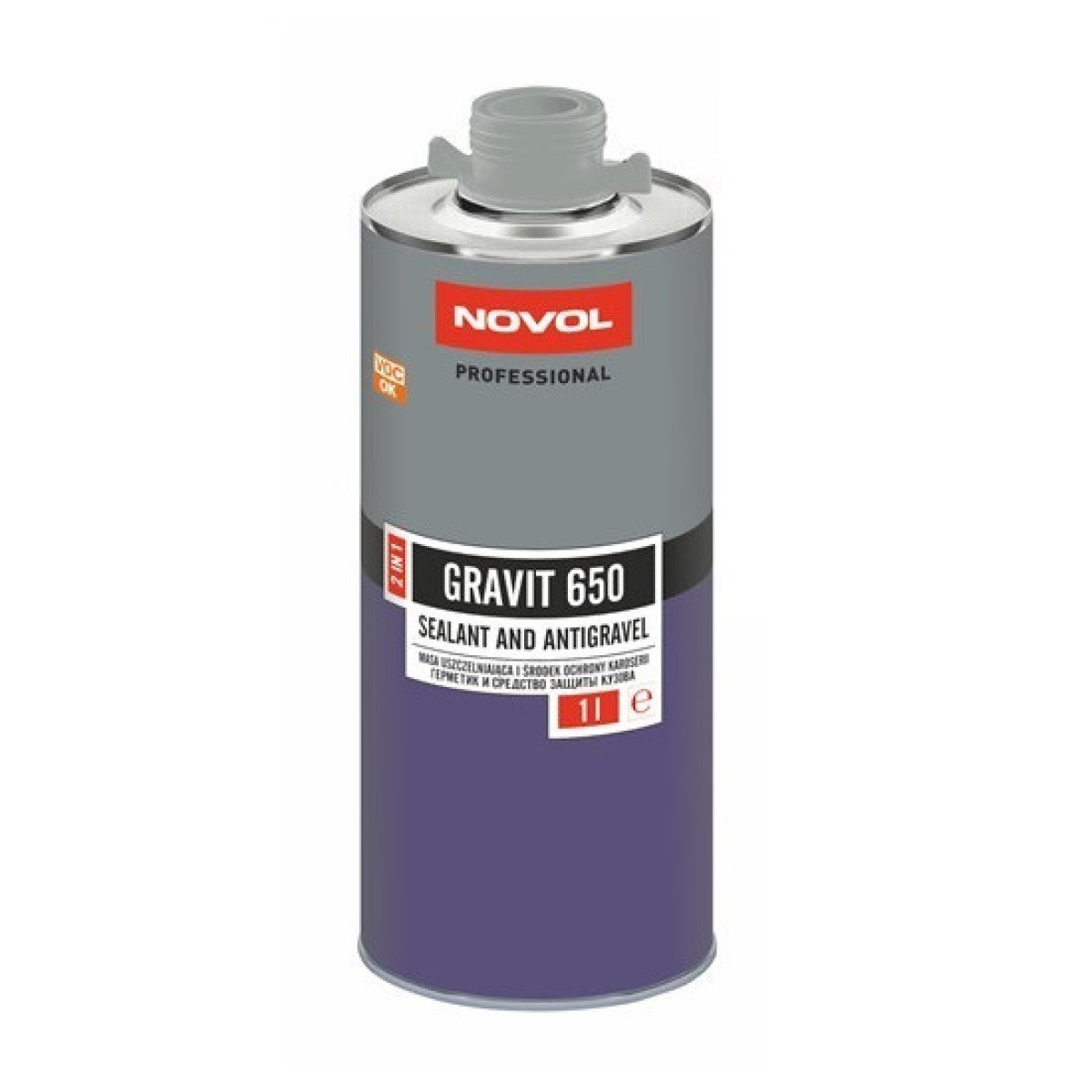 NOVOL Gravit 650 Sealant&Antigravel - Grey, aizsargpārklājums, pelēks, 1L