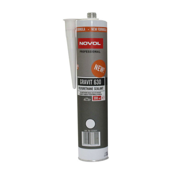NOVOL Gravit 630 Elastic Polyurethane Sealant - White, elastīgs poliuretāna hermētiķis, balts, 300ml