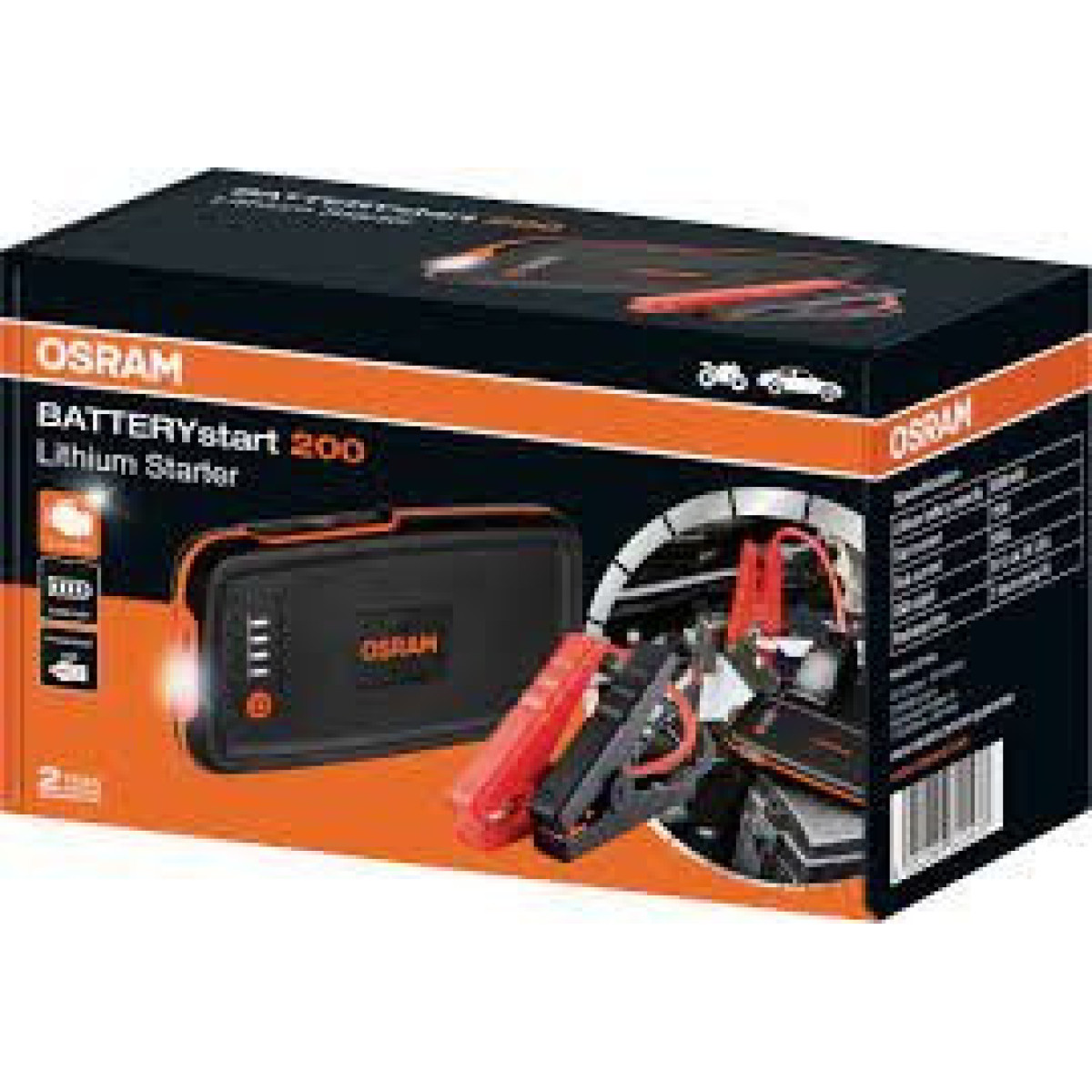 OSRAM BATTERYstart 200 (OBSL200), startera akumulators, litijs 6000 mAh OSRAM BATTERYstart 200 (OBSL200), startera akumulators, litijs 6000 mAh