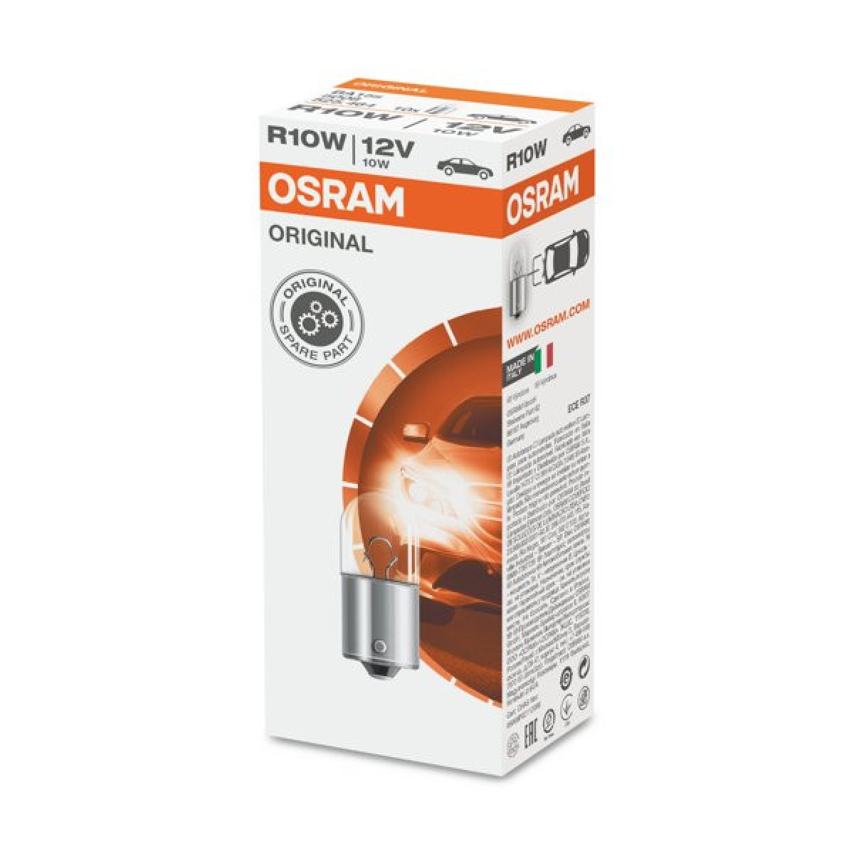 OSRAM automašīnas spuldze 10W 12V BA15S, 1 gab.