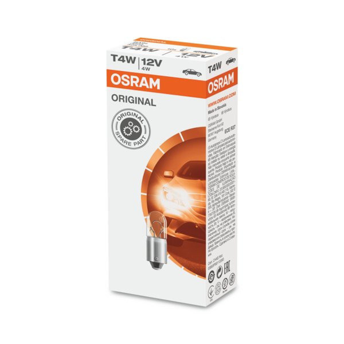 OSRAM automašīnas spuldze 4W 12V BA9S, 1 gab.