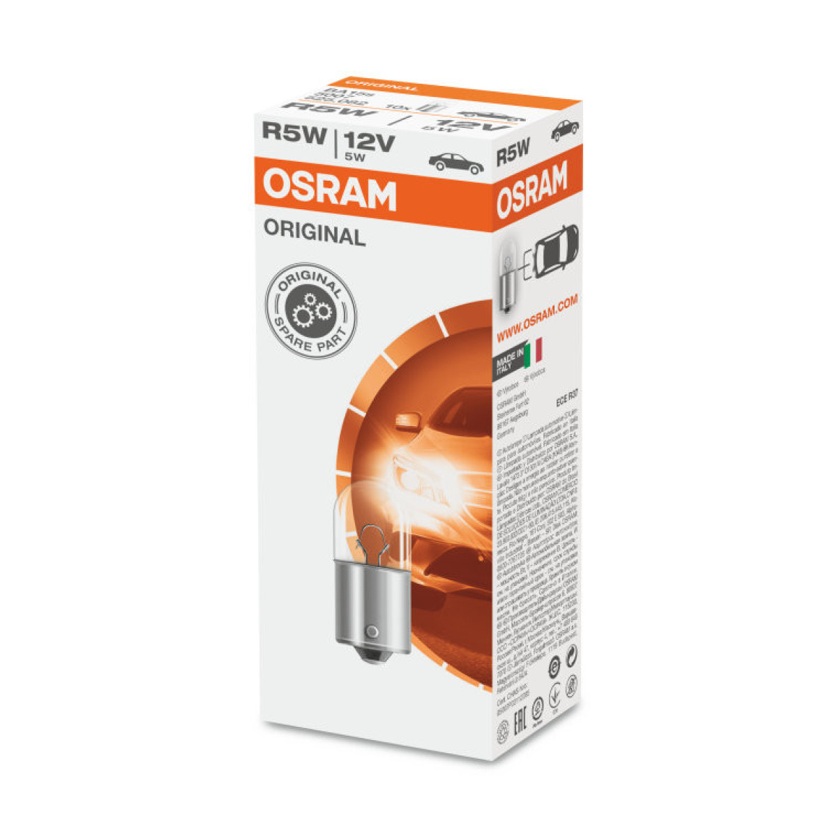 OSRAM automašīnas spuldze 5W 12V BA15S, 1 gab.