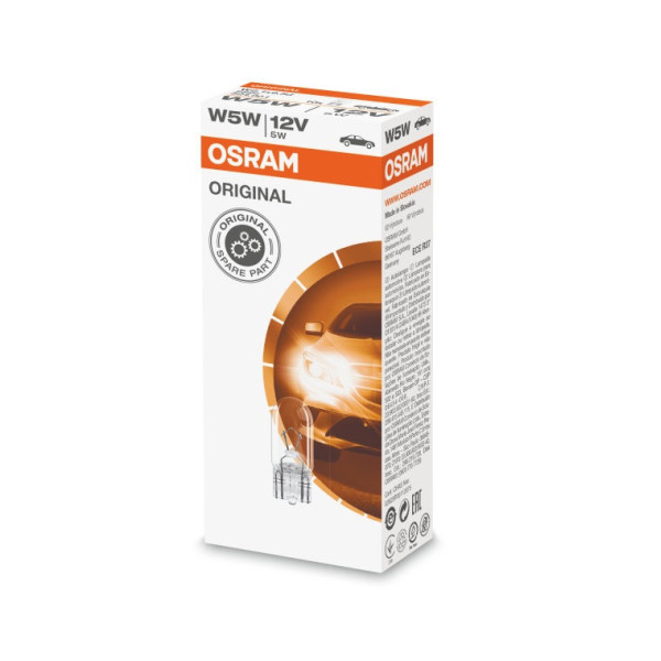 OSRAM automašīnas spuldze 5W 12V W2.1x9.5D, 1 gab.