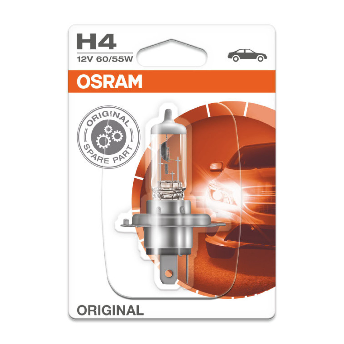 OSRAM automašīnas spuldze H4 60/55W 12V Bilux P43T, 1 gab.