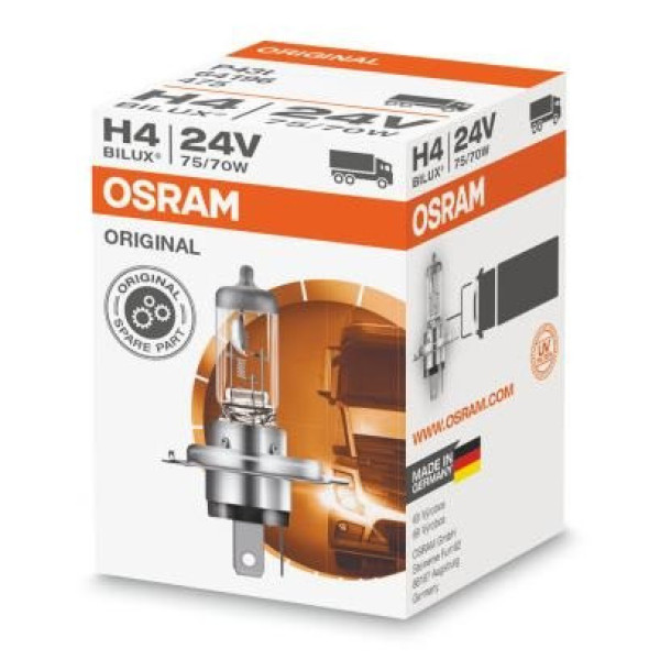 OSRAM automašīnas spuldze H4 75/70W 24V, 1 gab.