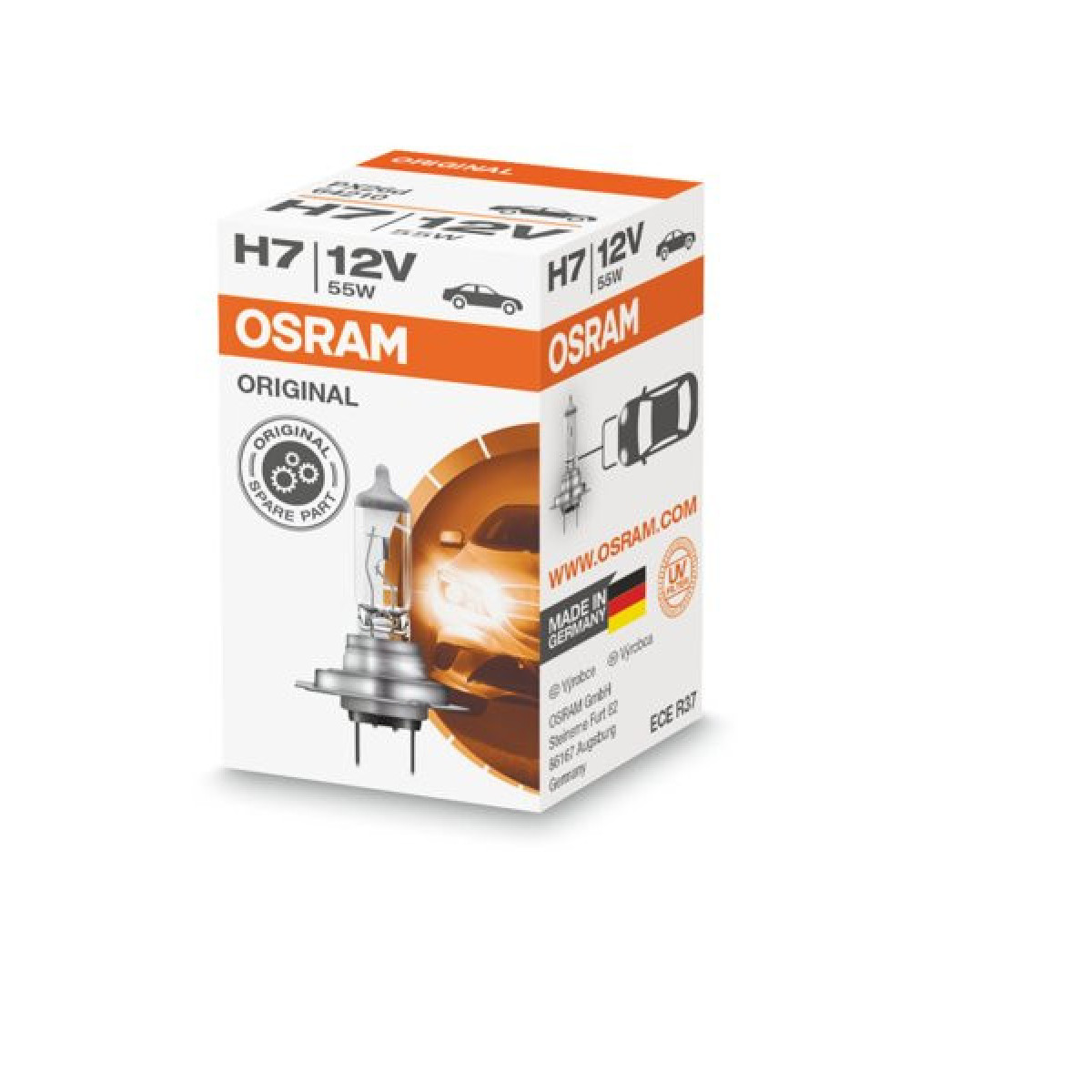 OSRAM automašīnas spuldze H7 55W 12V PX26D, 1 gab.