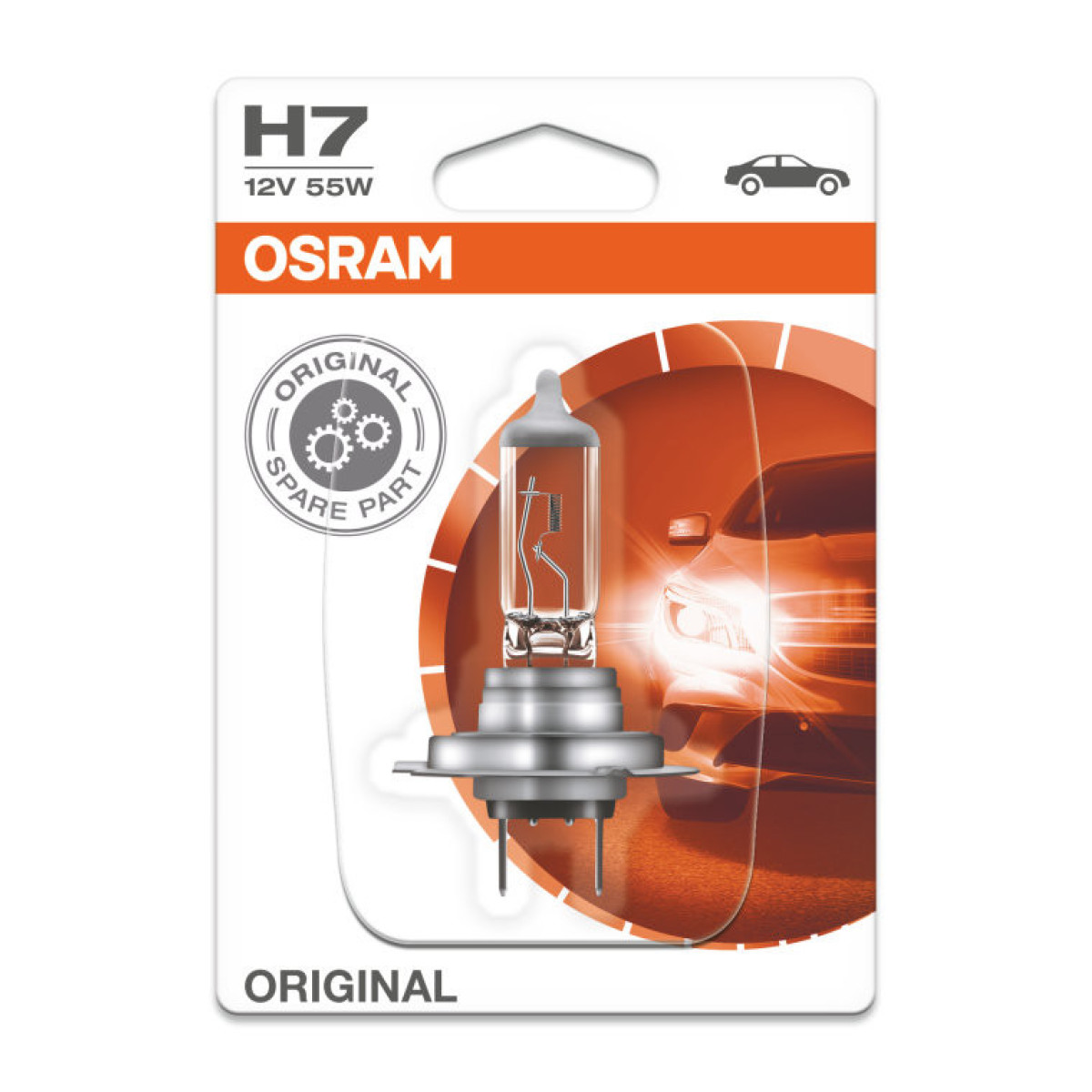 OSRAM automašīnas spuldze H7 55W 12V PX26D, 1 gab.