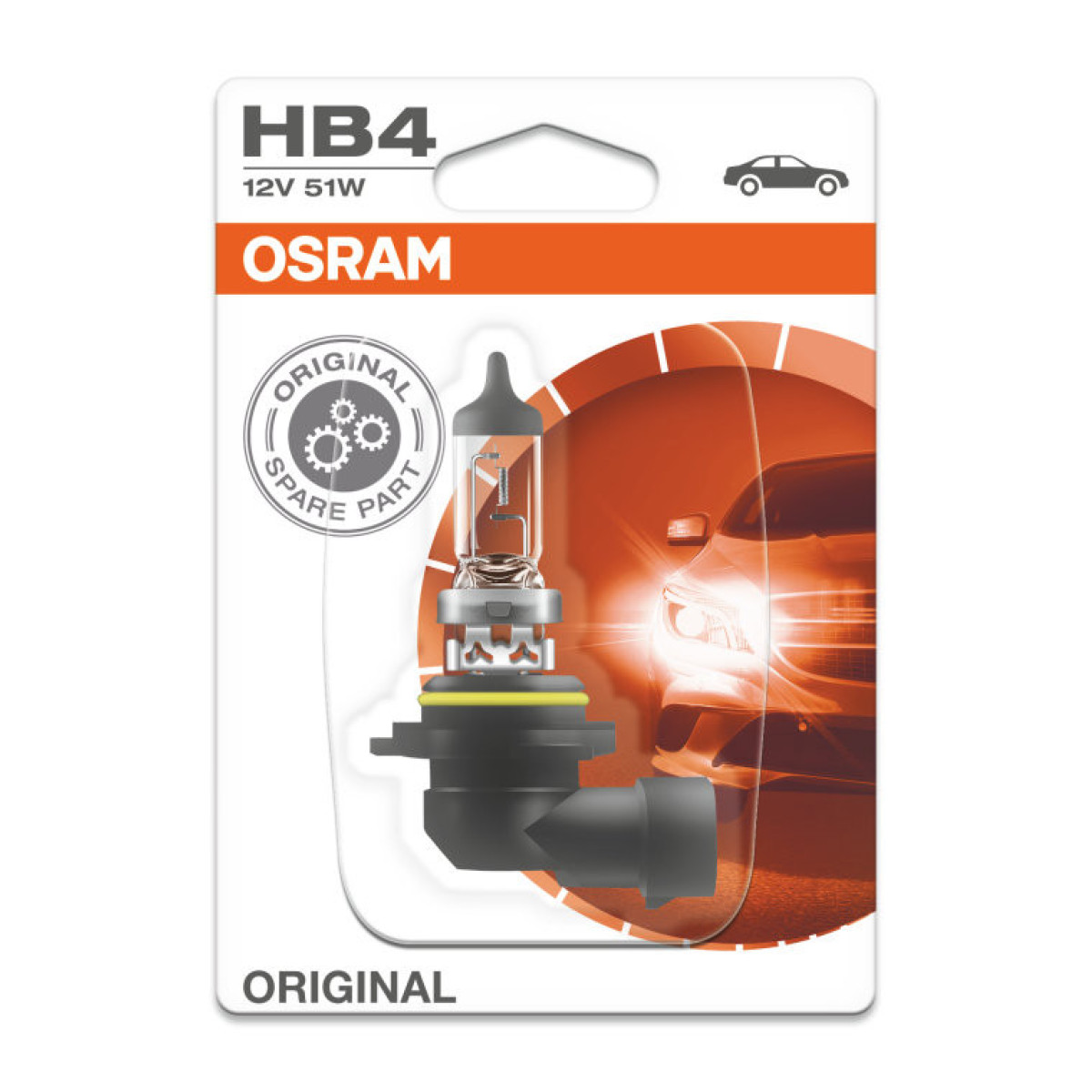OSRAM automašīnas spuldze HB4 51W 12V P22D (amerikāņu automašīnām), 1 gab.
