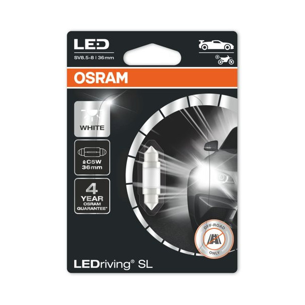 OSRAM automašīnas spuldze LED Retrofit 0.5W 12V SV8.5-85, (L6436CW-01B), 1 gab.