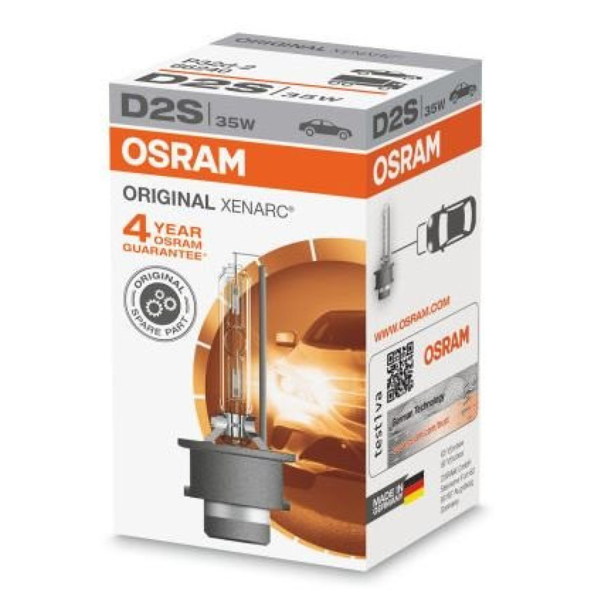 OSRAM XENON automašīnas spuldze, 35W P32D-2 D2S, 1 gab.