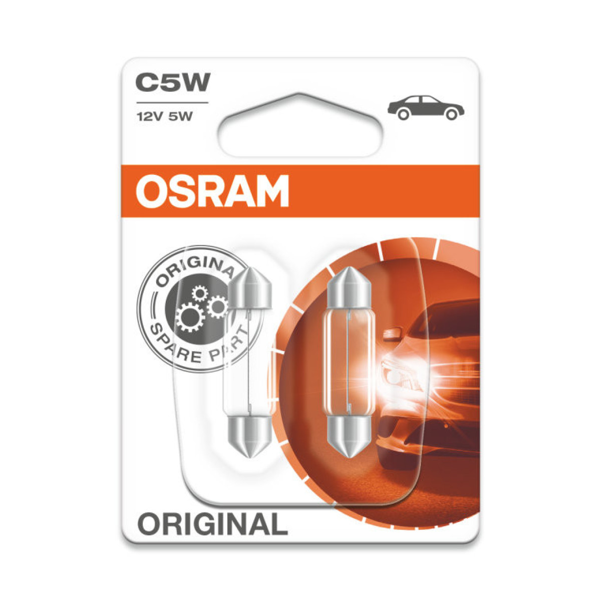 OSRAM automašīnu spuldzes 5W 12V SV8.5-8, 2 gab.
