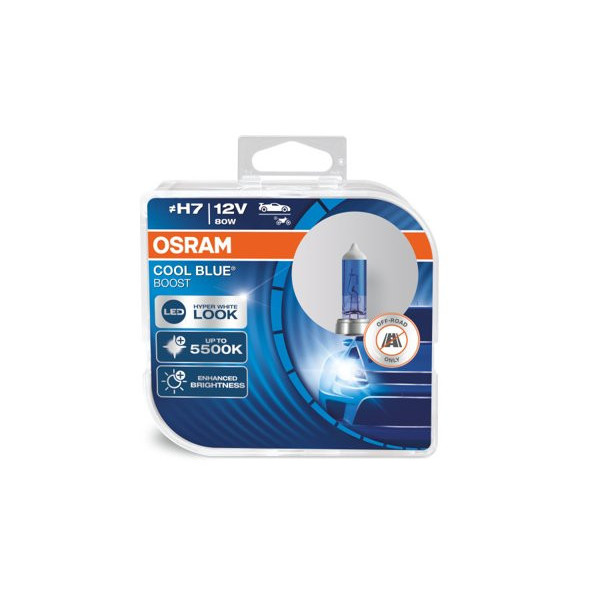OSRAM Cool Blue Boost H7 PX26D, automašīnu spuldzes, 80W 12V, 2 gab.