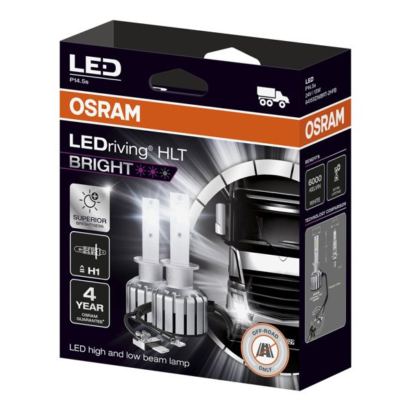 OSRAM LED automašīnu spuldzes H1 13W 24V P14.5SAX23, 2 gab.