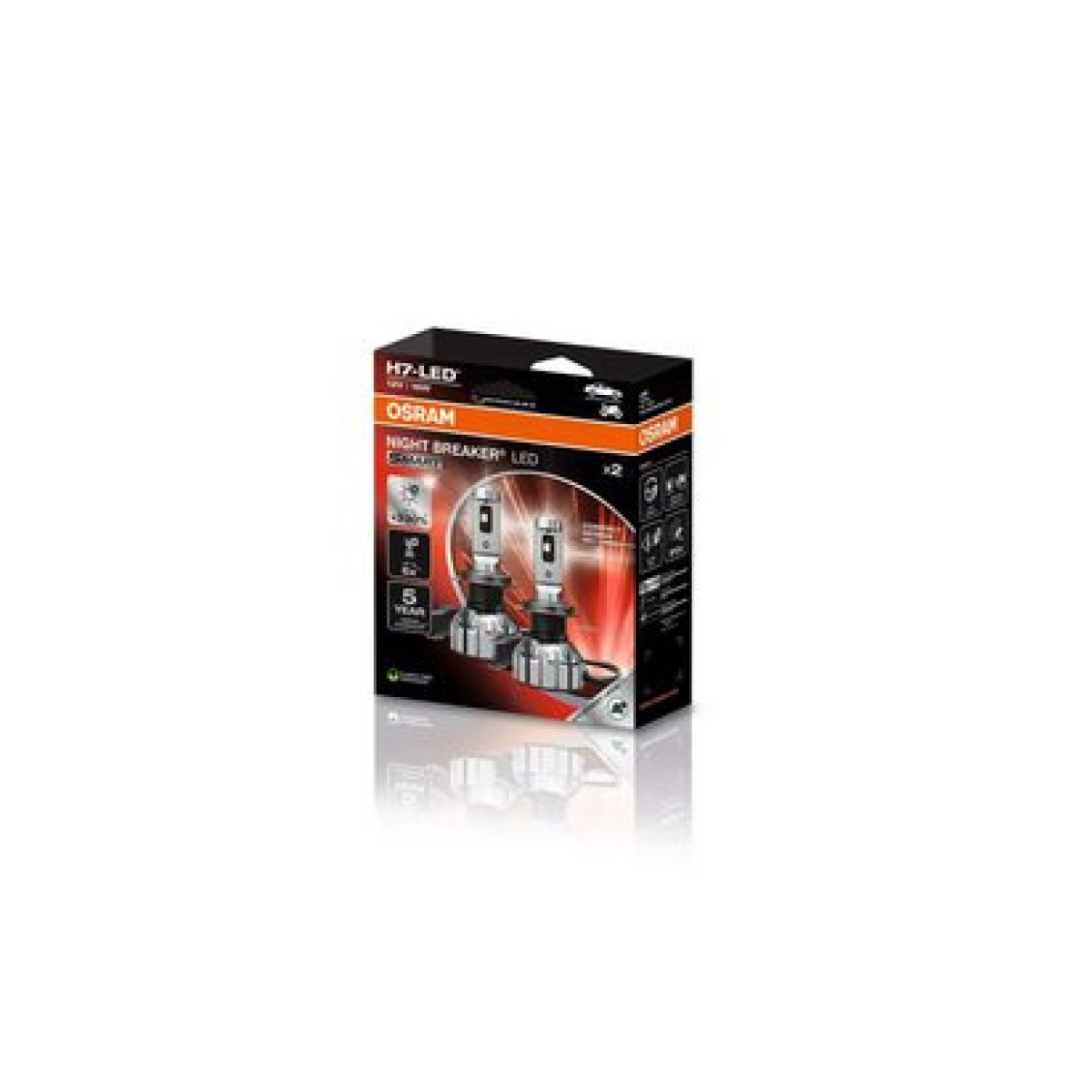 OSRAM automašīnas spuldze NIGHT BREAKER LED H7 Street Legal Smart 16W 6000K, 2 gab.