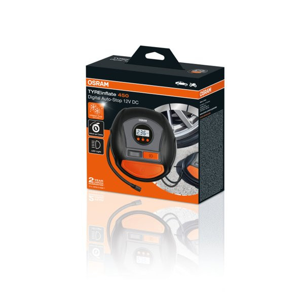 OSRAM gaisa kompresors, digitāls, 5,5 BAR 12 V