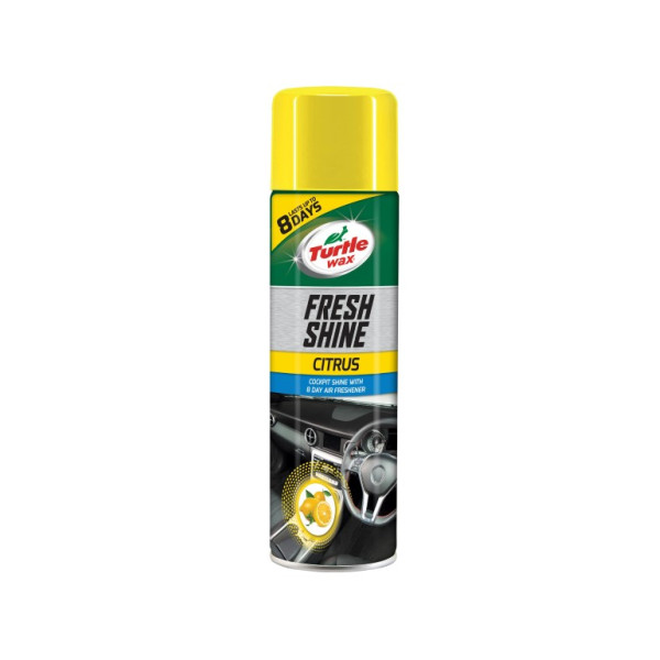 Turtle Wax® paneļa pulēšanas līdzeklis ar gaisa atsvaidzinātāju, CITRONA aromāts, 500 ml