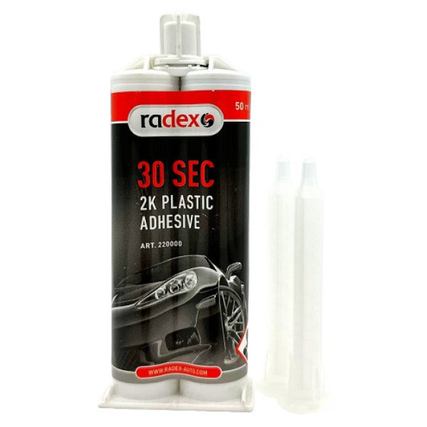 RADEX 2K Plastic Adhesive, plastmasas līme (30 sek.), 50 ml