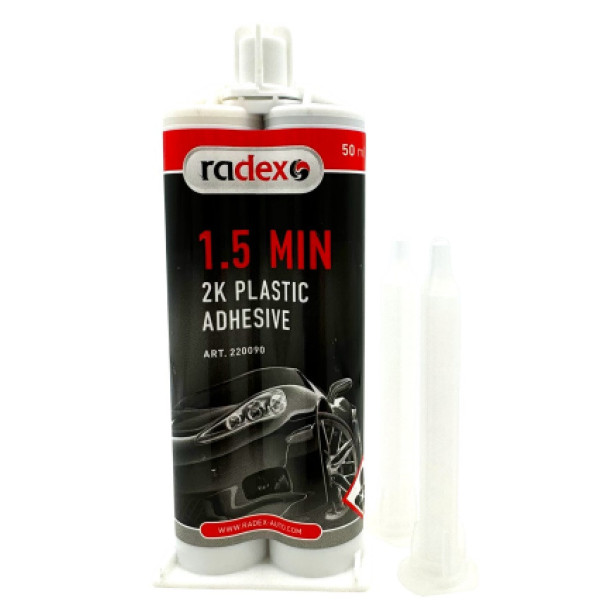 Radex 2K Plastic Adhesive, plastmasas līme (90 sek.), 50 ml