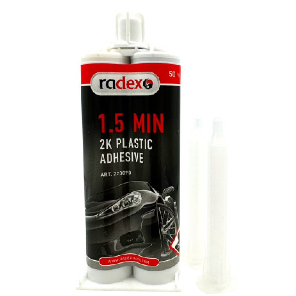 Radex 2K Plastic Adhesive, plastmasas līme (90 sek.), 50 ml Radex 2K Plastic Adhesive, plastmasas līme (90 sek.), 50 ml