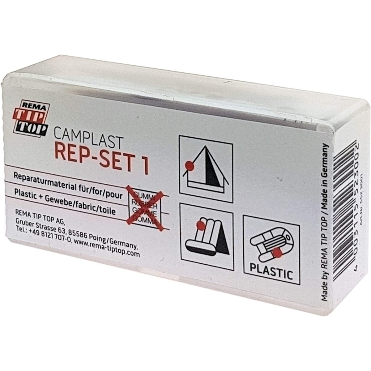 REMA TIP TOP Camplast Mini remonta komplekts PVC, PU un audumiem