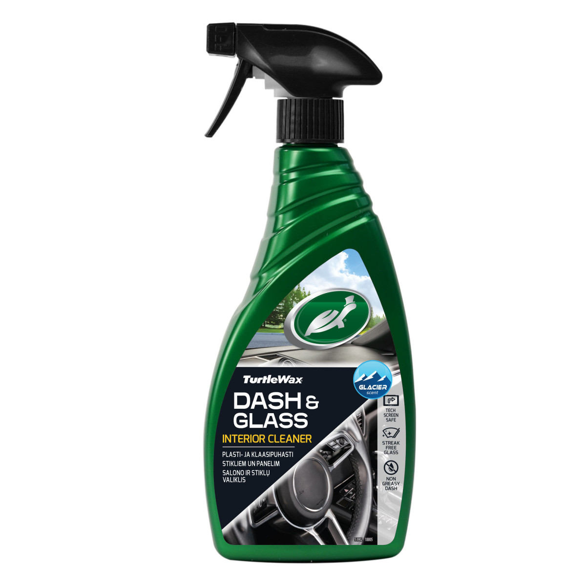 TURTLE WAX Dash&Glass Interior Cleaner, salona tīrīšanas līdzeklis, 500 ml
