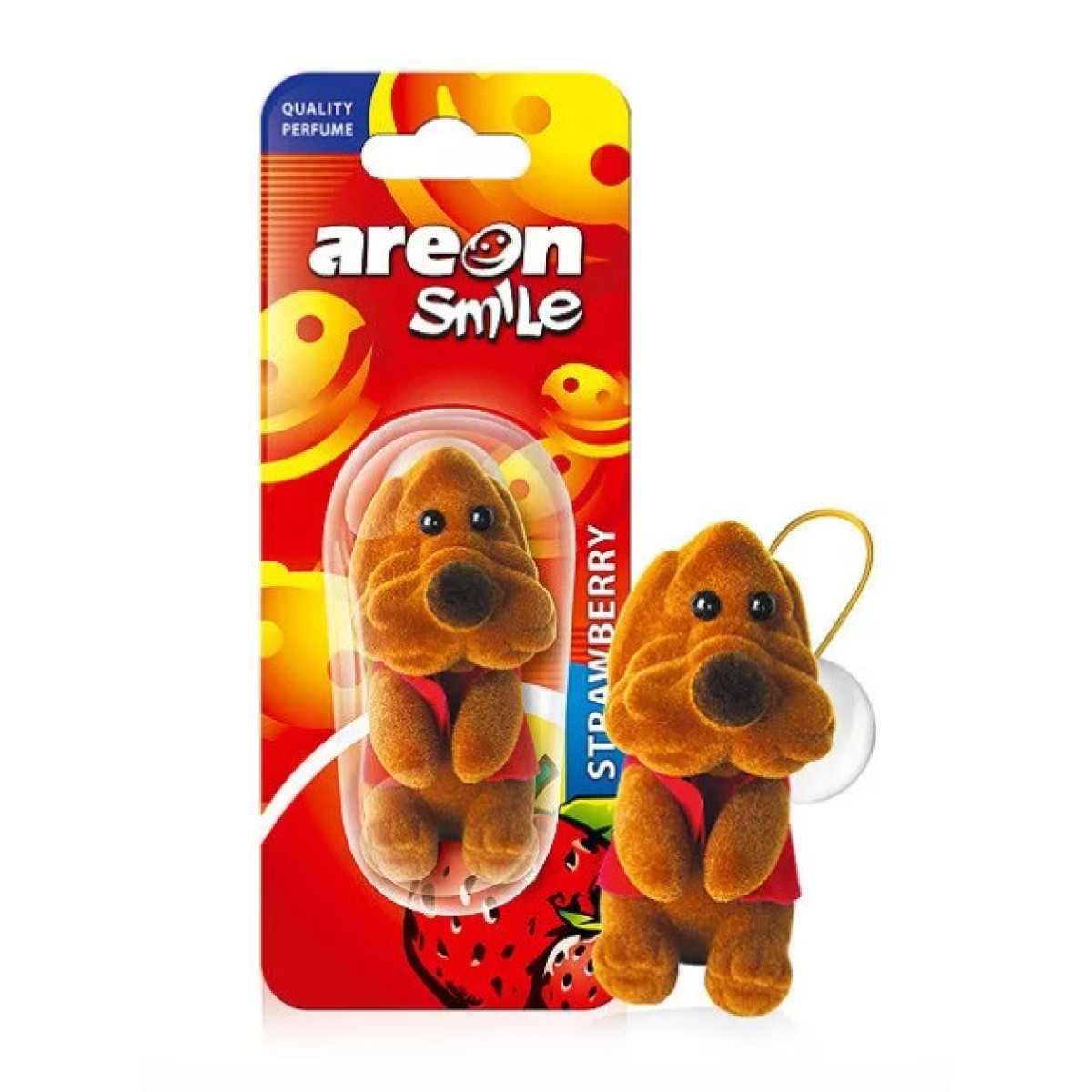 AREON Smile Toy Strawberry / Brown Dog gaisa atsvaidzinātājs