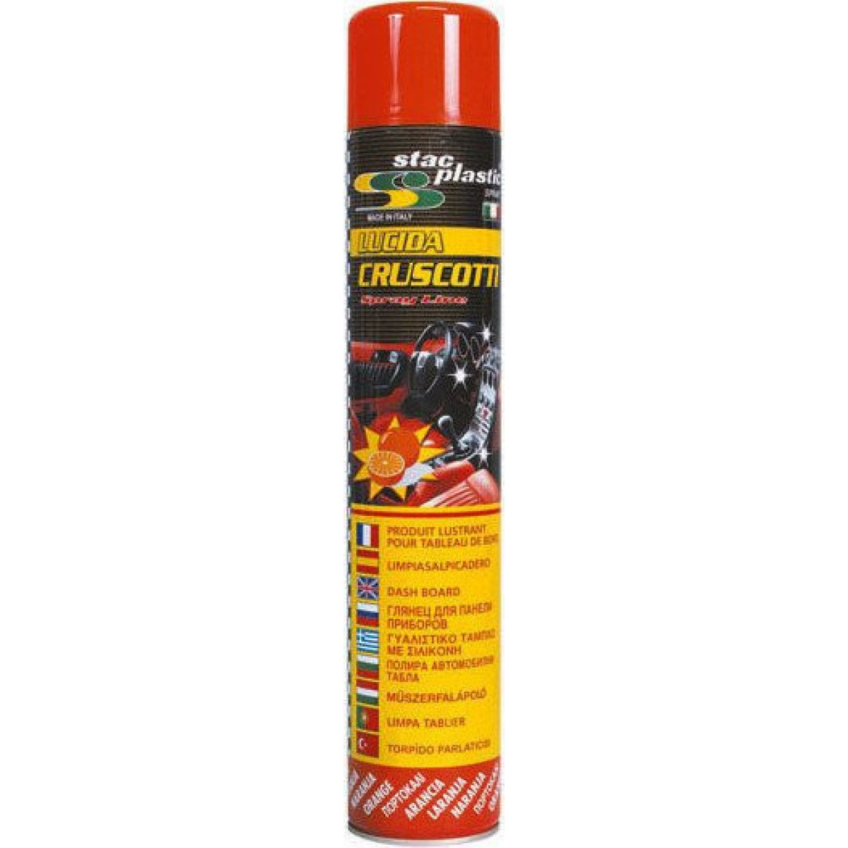 STAC PLASTIC Plastmasas paneļu tīrīšanas līdzeklis ar silikonu, apelsīnu aromāts, 750 ml