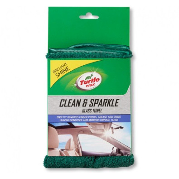 TURTLE WAX Dual Action Clean&Sparkle Towel, stikla tīrīšanas lupatiņa, 37x39cm