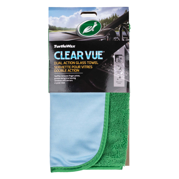 TURTLE WAX Clear vue, divpusēja logu tīrīšanas lupatiņa 35 x 40 cm