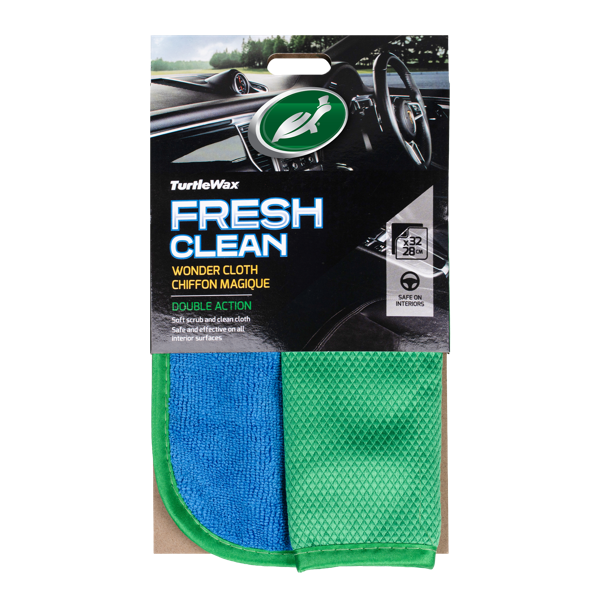 TURTLE WAX Fresh clean, divpusēja tīrīšanas lupatiņa 32 x 28 cm
