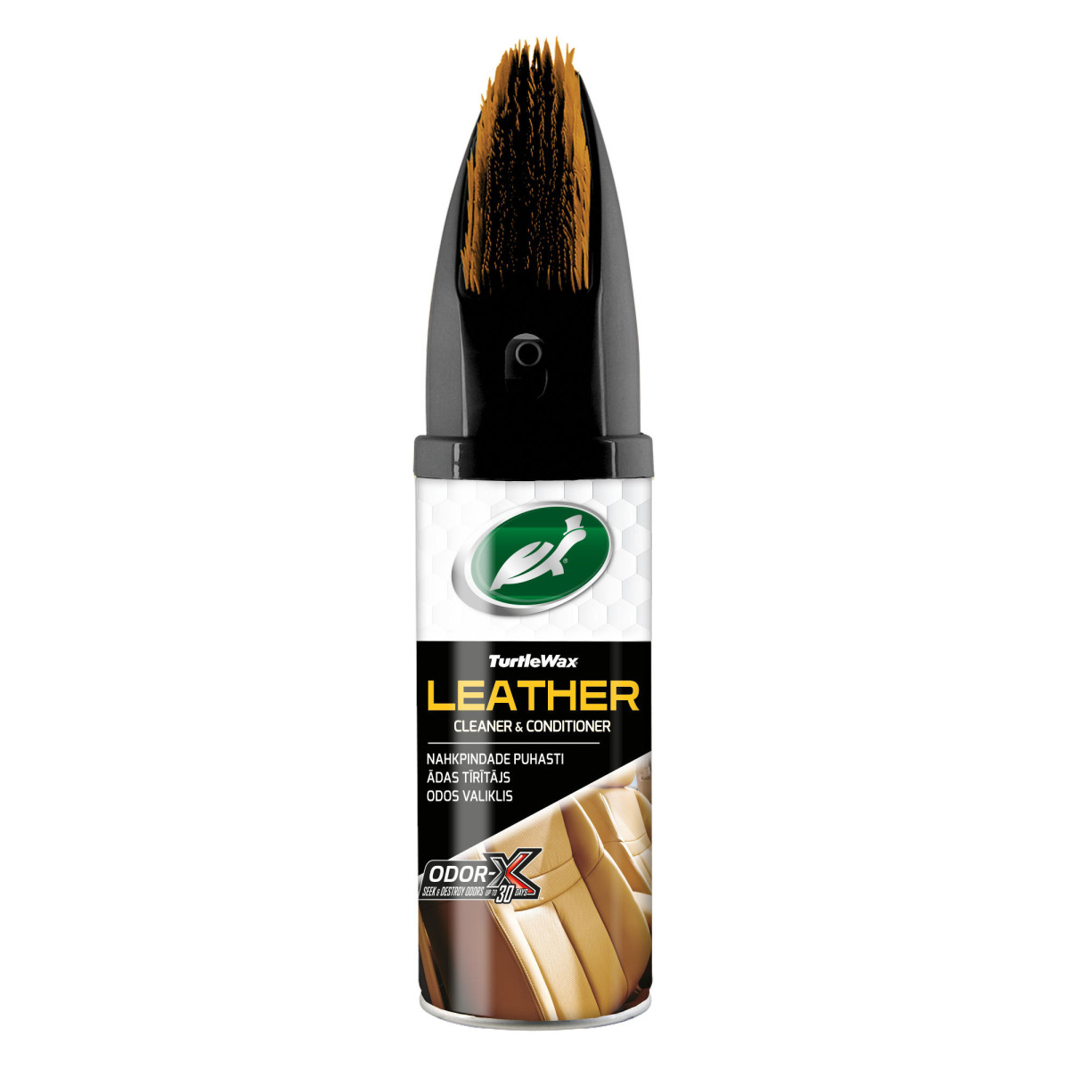 TURTLE WAX Power Out Leather cleaner&conditioner with Odor-X, ādas tīrīšanas līdzeklis-kondicionieris ar smaku bloķēšanas tehnoloģiju, 400 ml TURTLE WAX Power Out Leather cleaner&conditioner with Odor-X, ādas tīrīšanas līdzeklis-kondicionieris ar smaku bloķēšanas tehnoloģiju, 400 ml