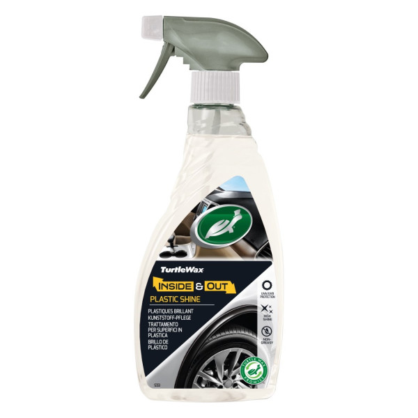 TURTLE WAX Inside&Out Plastic, plastmasas tīrīšanas līdzeklis iekštelpām un virsmām, 500ml
