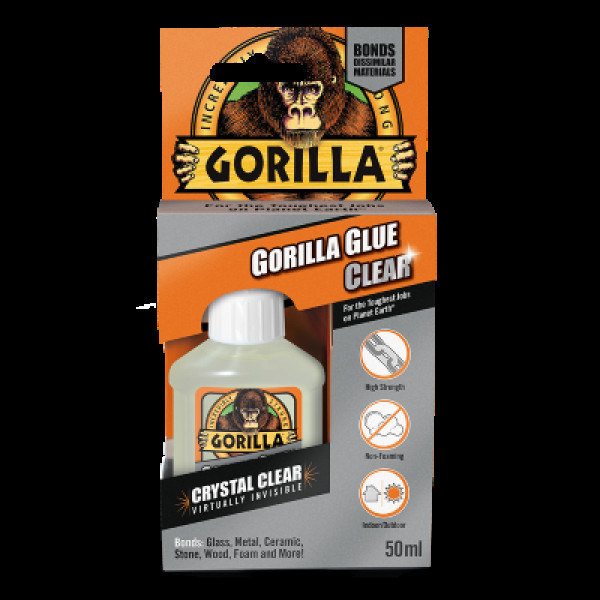 GORILLA Gorila Crystal Clear Glue, universāla caurspīdīga līme, 50 ml