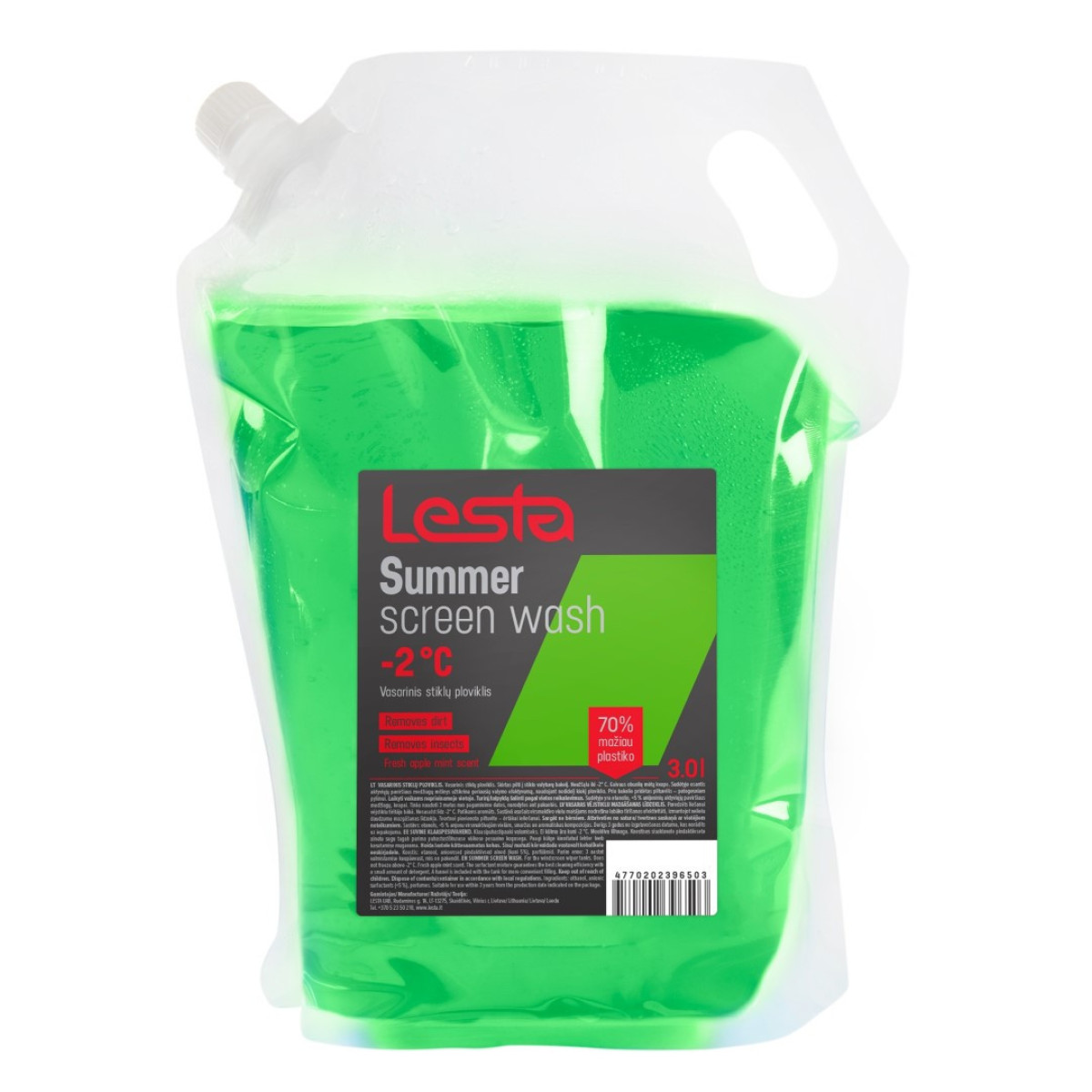 LESTA Windscreen Washer Fluid 2In1 -2°C, vējstiklu mazgāšanas šķidrums, 3 L
