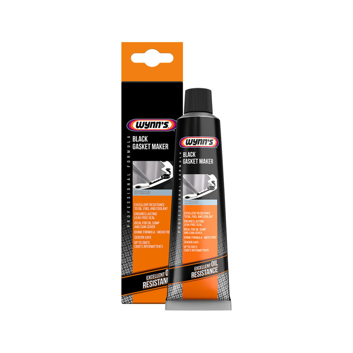 WYNNS Black Gasket Maker, melns hermētiķis, 80 ml