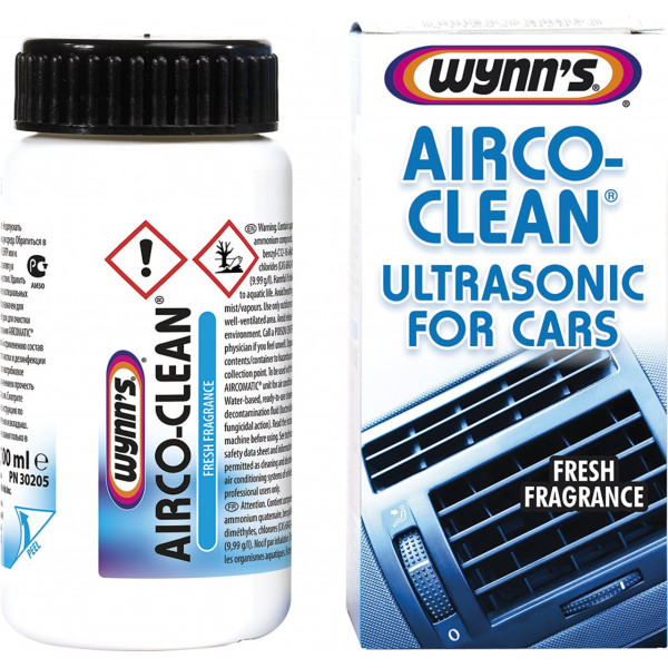 WYNNS Airco-Clean Ultrasonic For Cars, ultraskaņas gaisa kondicionieru tīrītājs, 100 ml